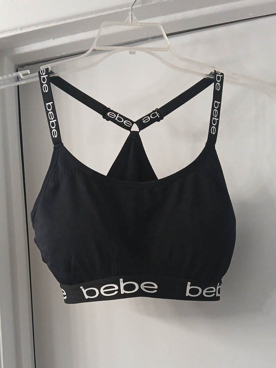 bebe Other - bebe Black Logo Elastic Racerback Bralette
